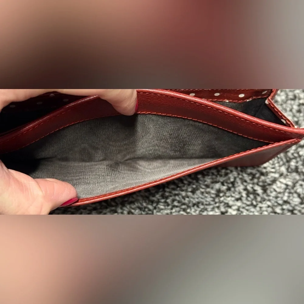Gucci leather continental dark red wallet